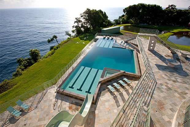 water falling state pool