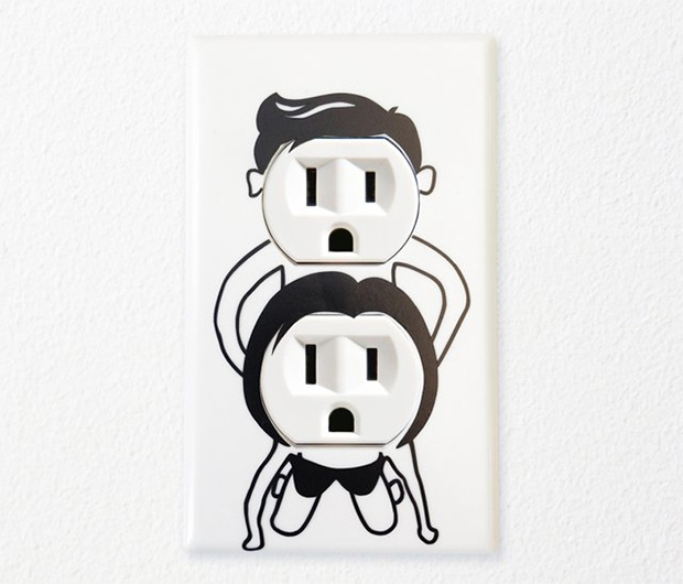 naughty outlet decal