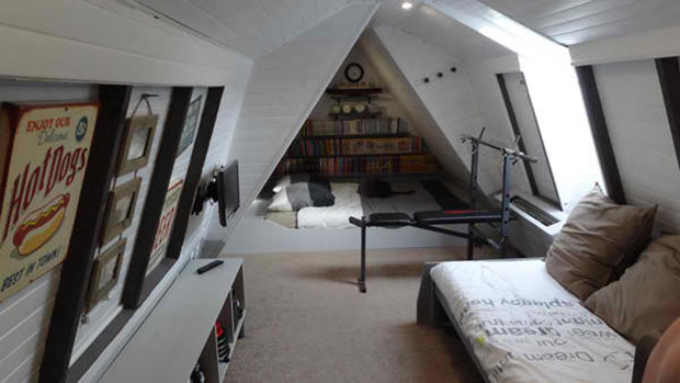 Attic Renovation to Boat Cabin