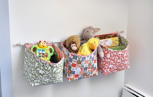 hanging fabric toy storage