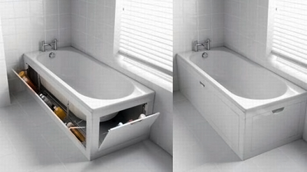 bath tub hidden storage