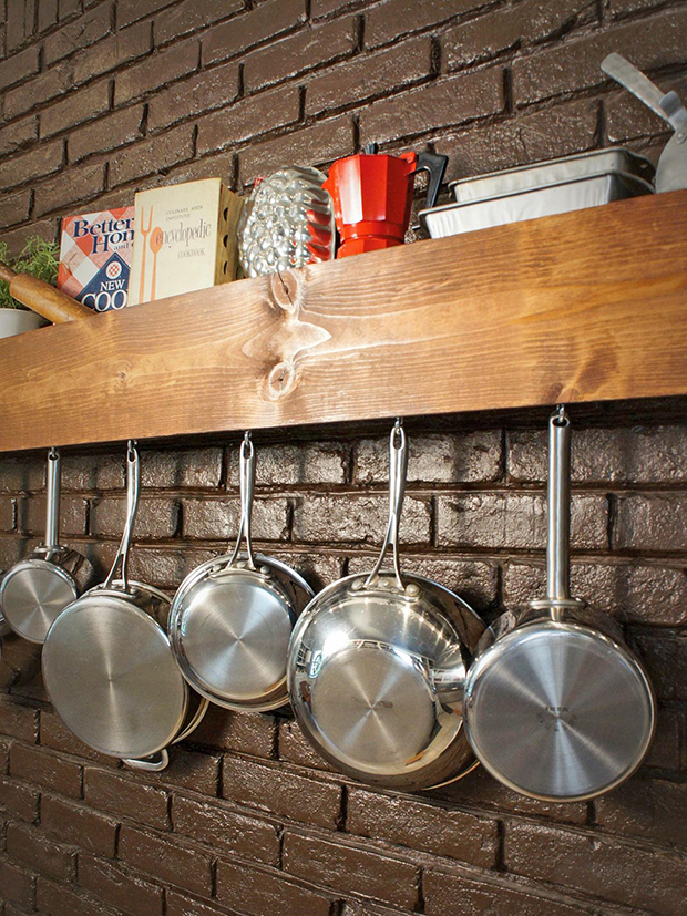 DIY shelf and pot storage