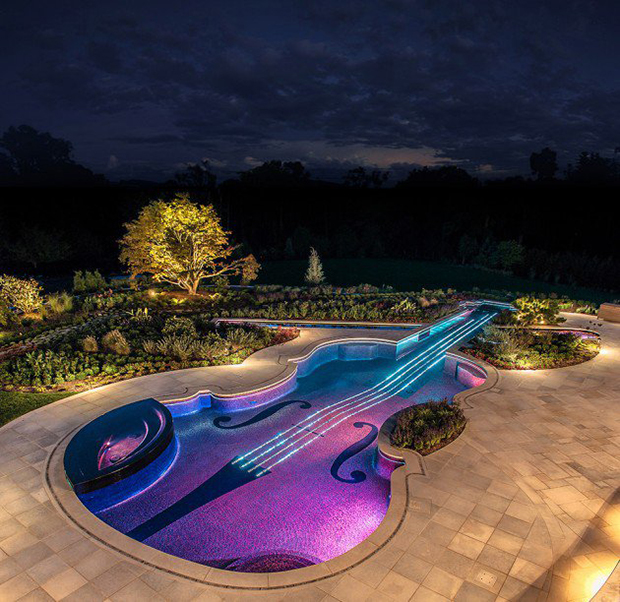 Violin Shaped Swimming Pool