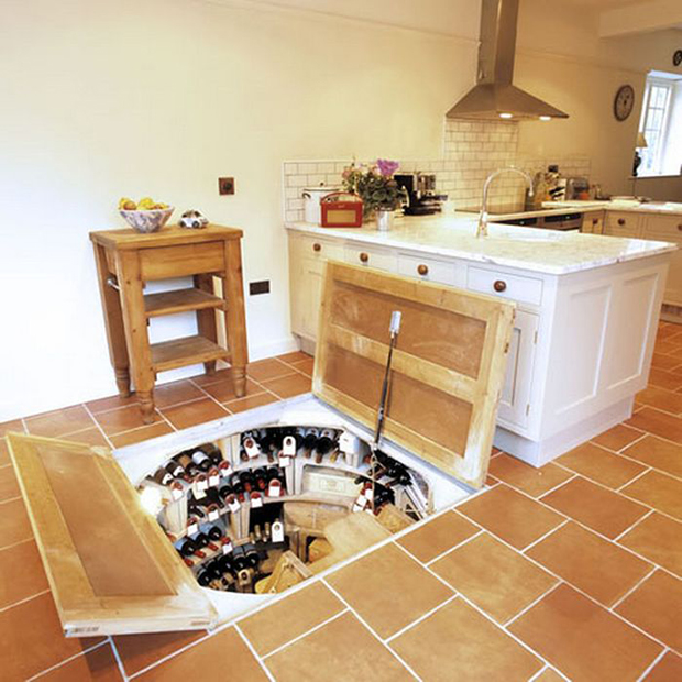 wine storage under the floor