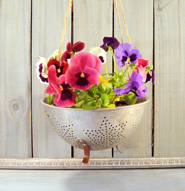 Colander Flower Pot