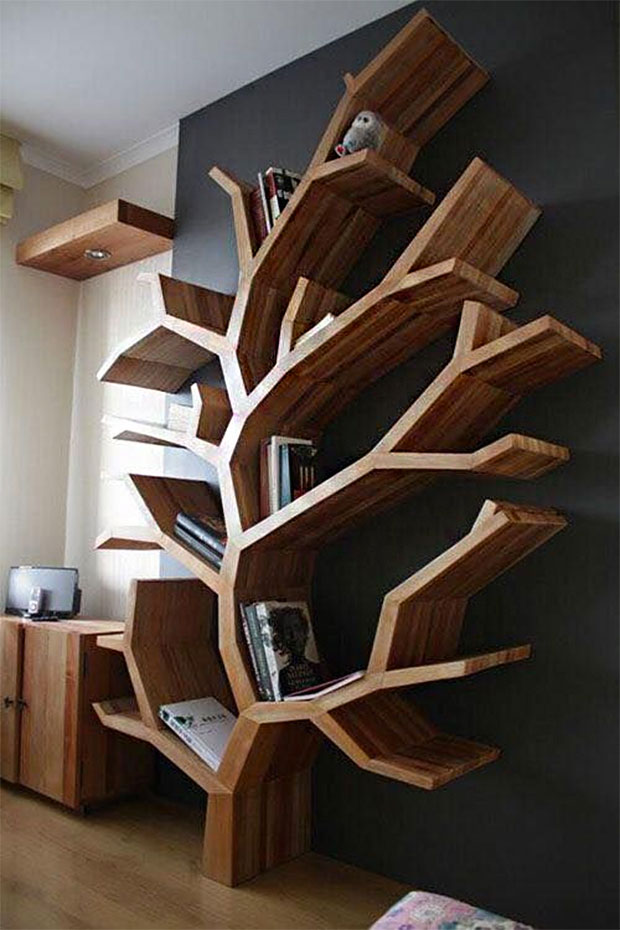 Tree Wooden Bookshelf