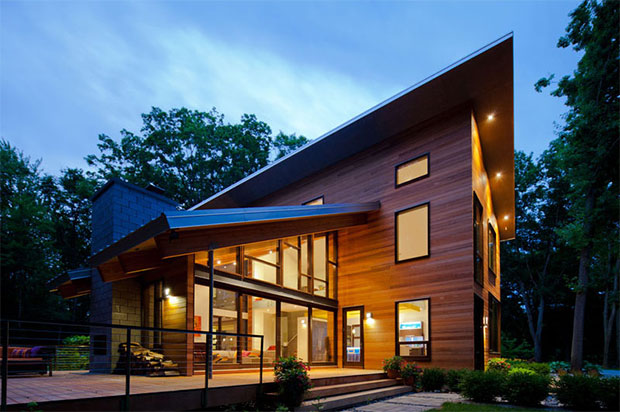 Wood-Clad Modern Home