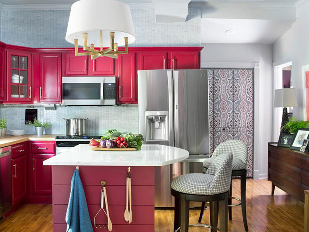 Rich Red Kitchen