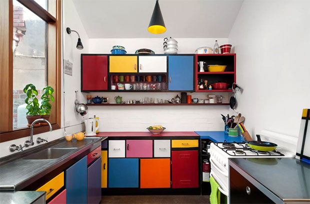 Multi-Colored Kitchen