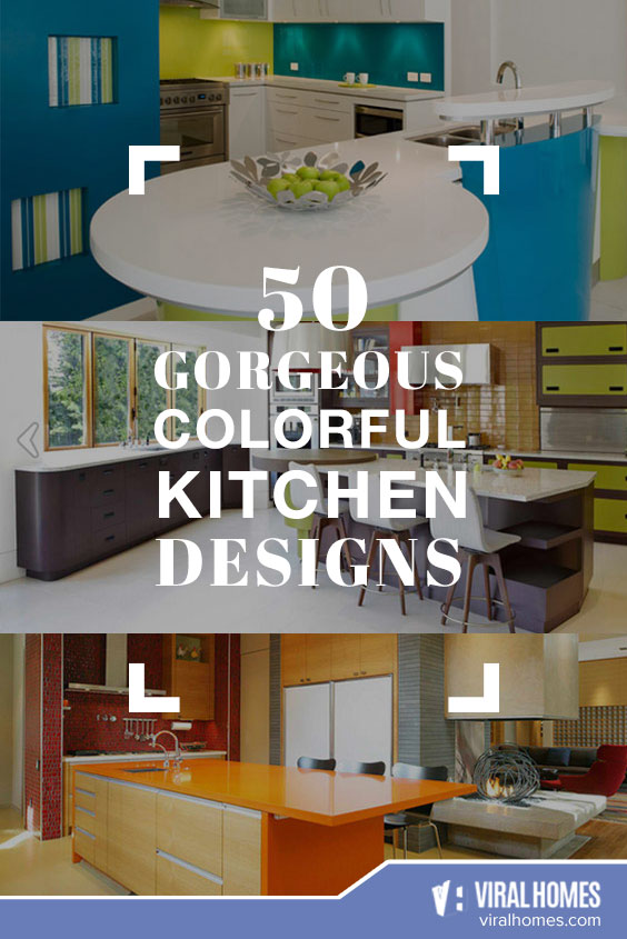 50 Colorful Kitchen Designs to Add Color to Your Cooking