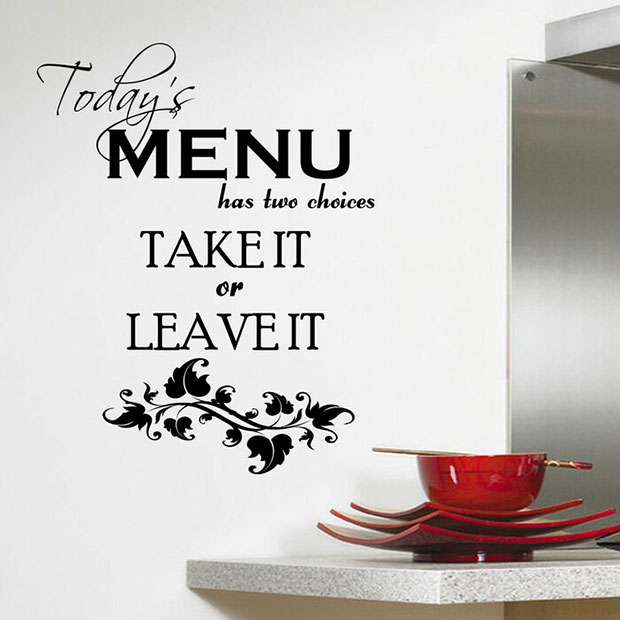 Menu Decal