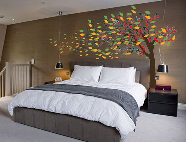 Wind Blowing Wall Decals Design