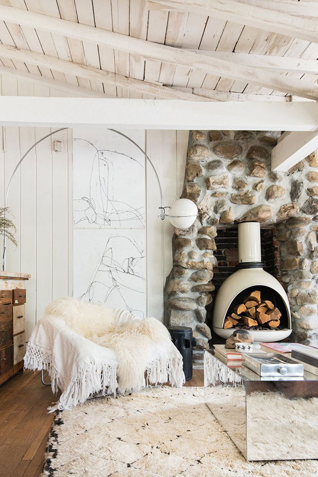 Stone Fireplace