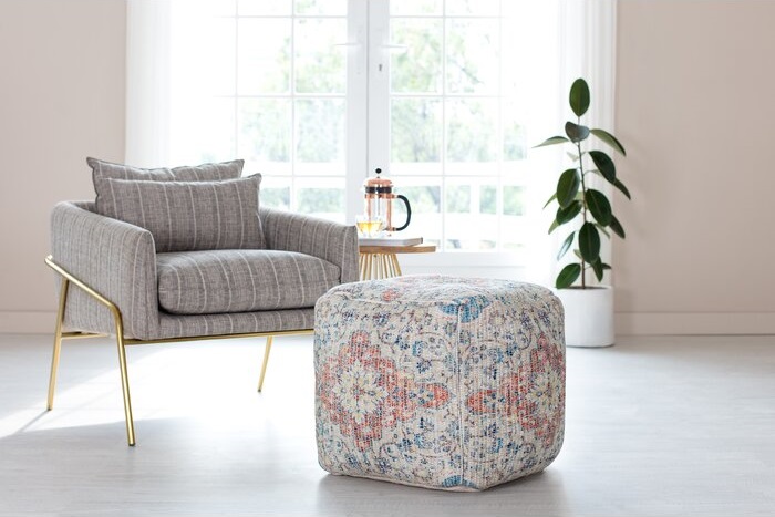 Clowers Floral Pouf Ottoman