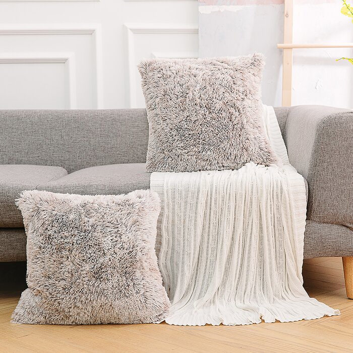 Luxury Soft Square Faux Fur Pillow