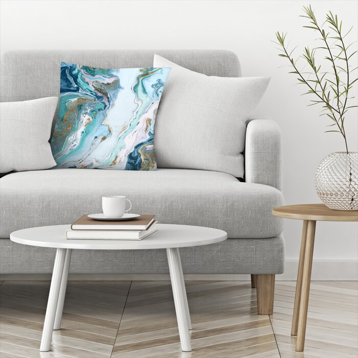 Marble Petroleum II Throw Pillow