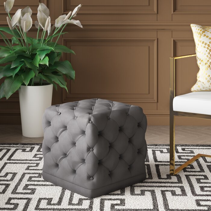 Bonita Velvet Tufted Ottoman