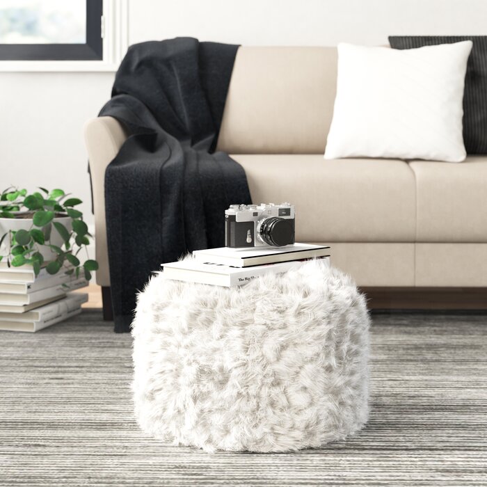 Birney Fuzzy Pouf Ottoman