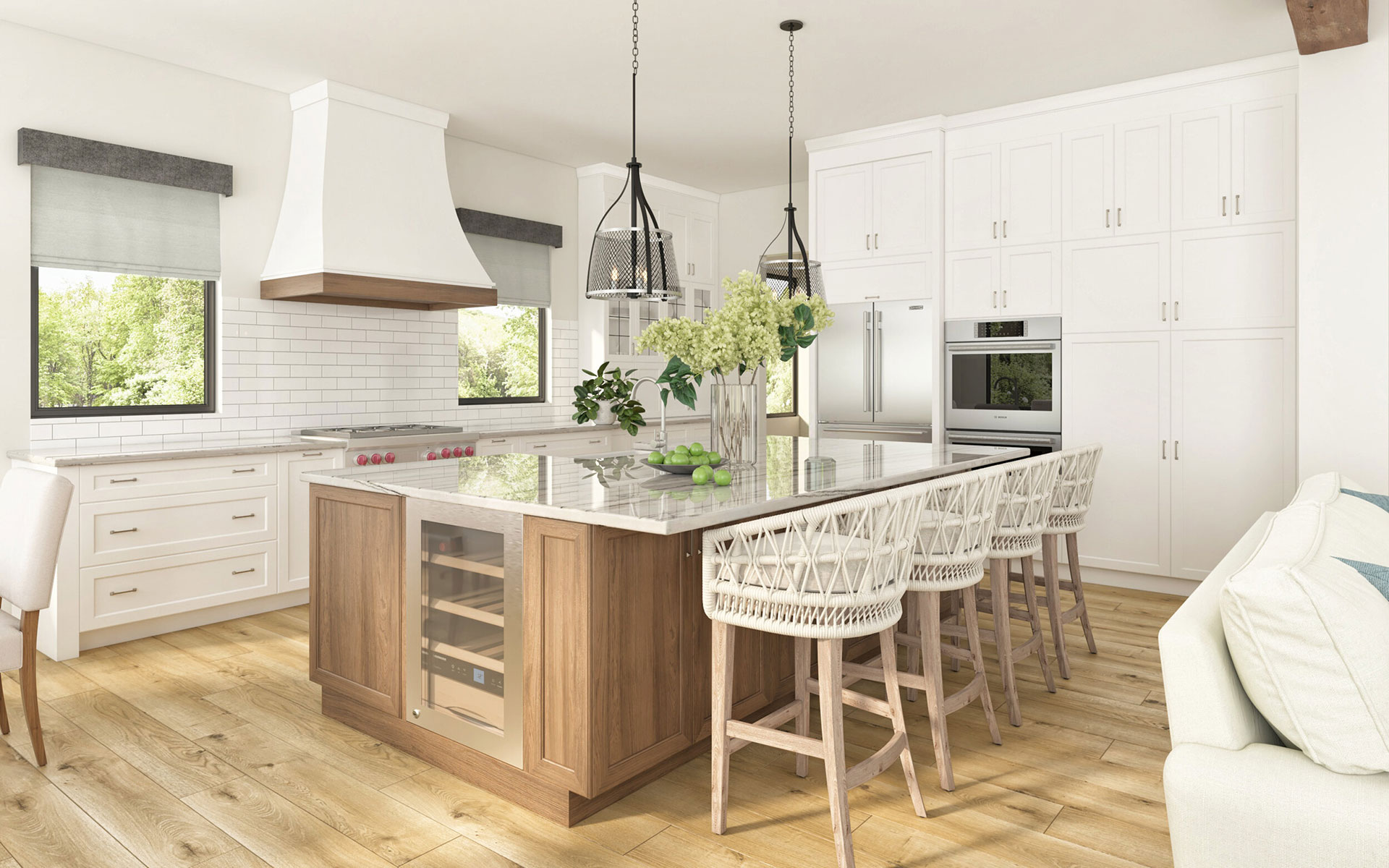 beautiful white and light grey kitchen cabinet