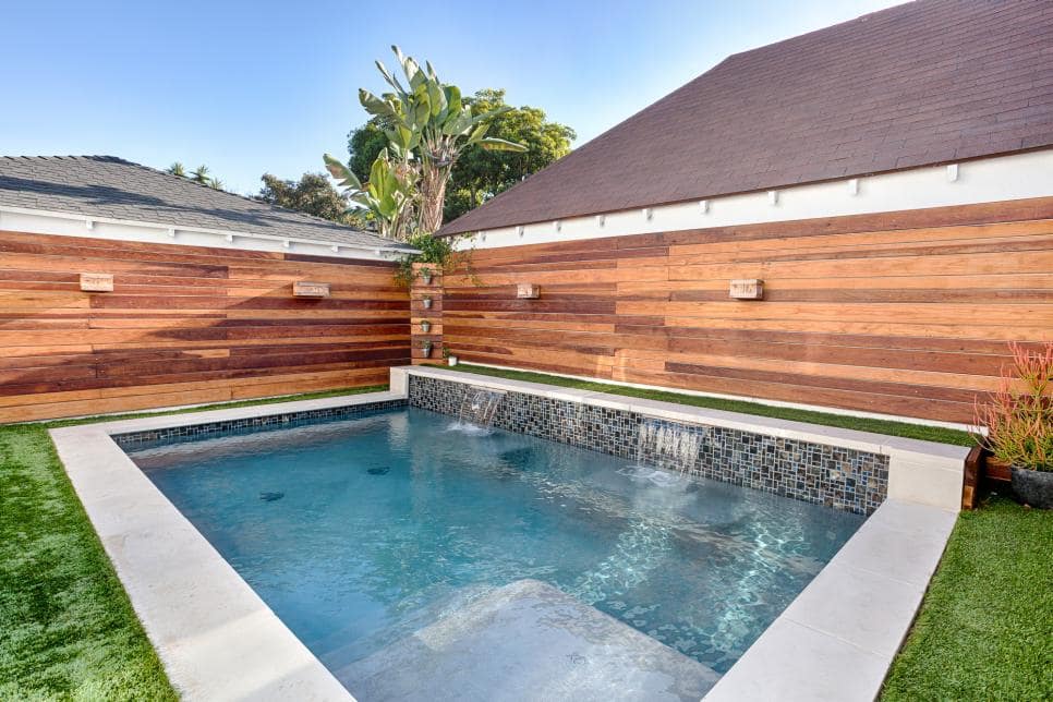 Swimming Pool with Twin Waterfalls