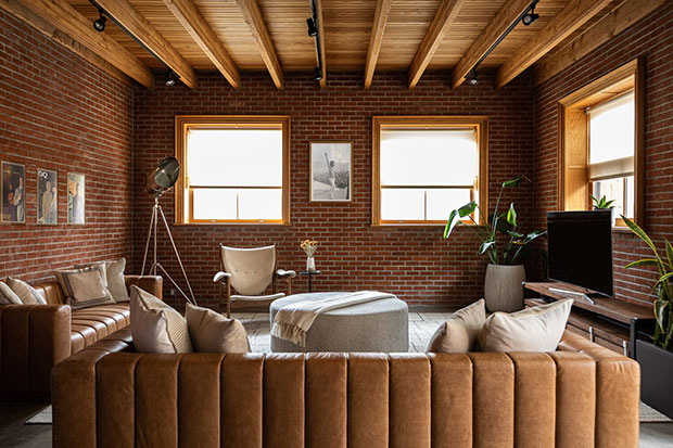 Modern Brick Bachelor Pad