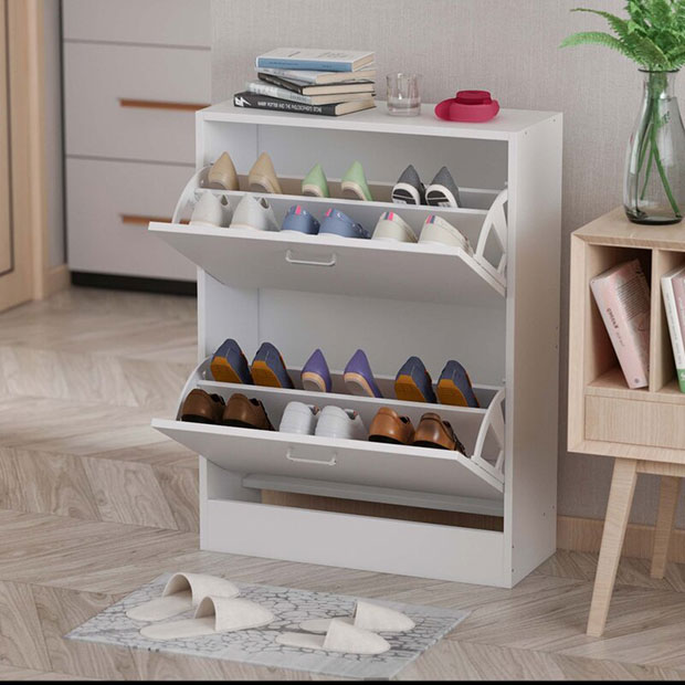 12-Pair Shoe Storage Cabinet