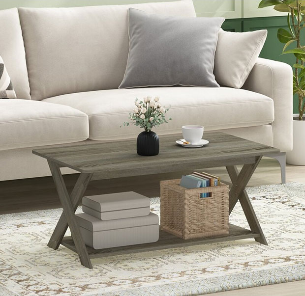 Cross Legs Coffee Table