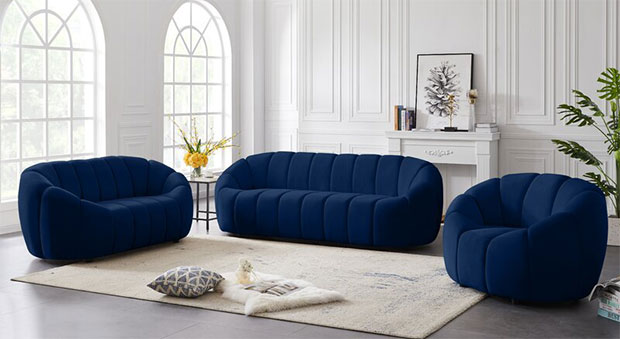 Elijah Velvet Recessed Arm Sofa