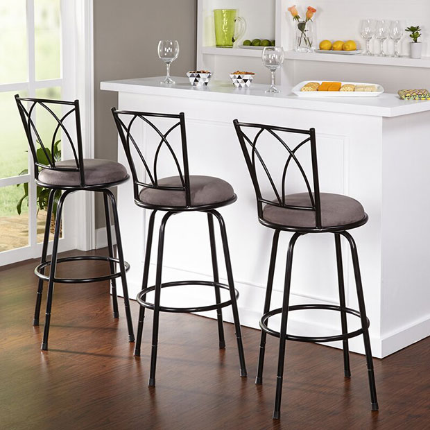 Gruenwald Metal Adjustable Height Bar Stool