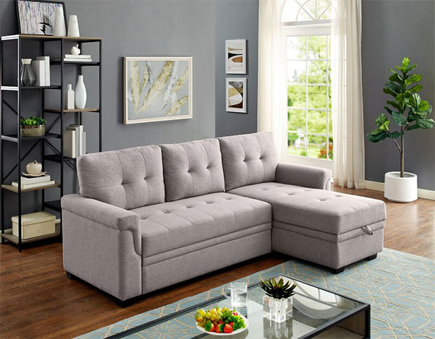 Gunnar Wide Reversible Sleeper Sofa & Chaise