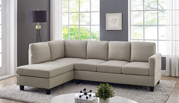 Wide Sofa and Chaise