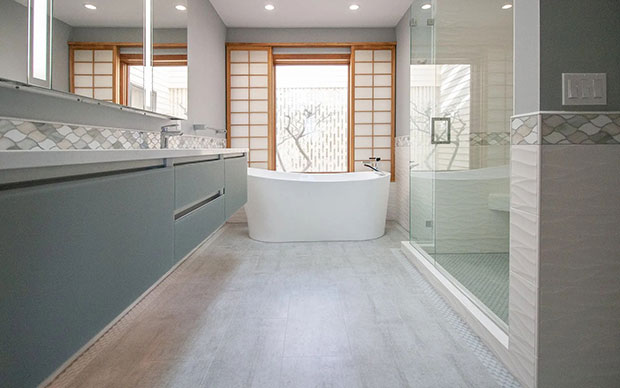 Cool & Modern Master Bath