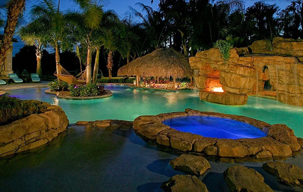 Luxury Pool with Tiki Bar