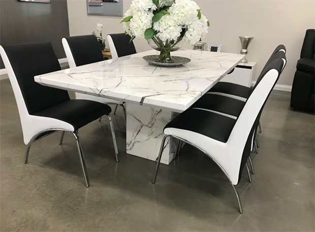 Mozart Marble 1800 Dining Table