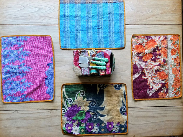 Vintage Kantha Place Mats