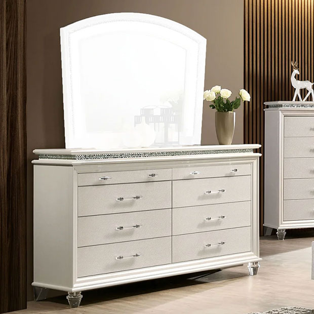 Deltana 8 Drawer W Double Dresser with Mirror