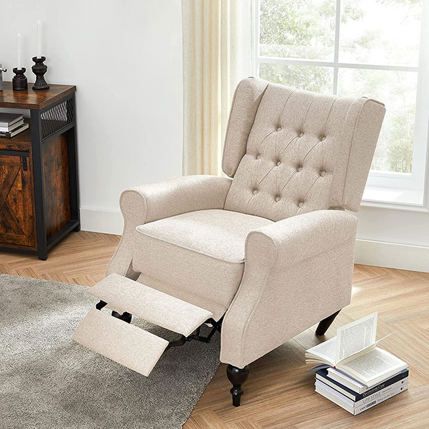 VASAGLE Adjustable Recliner Chair with Footrest