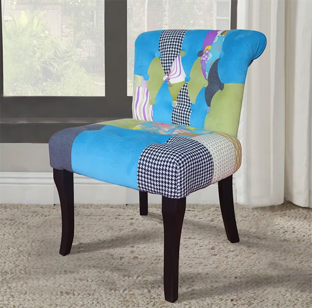 Rockefeller Wide Tufted Linen Slipper Chair