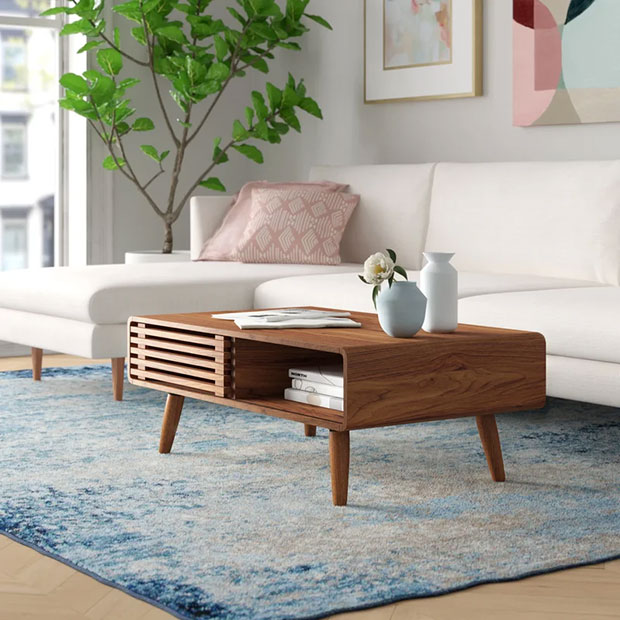 Duquette 4 Legs Coffee Table with Storage