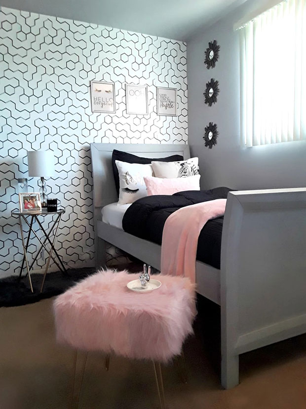 Glam Modern Teen Girls Room