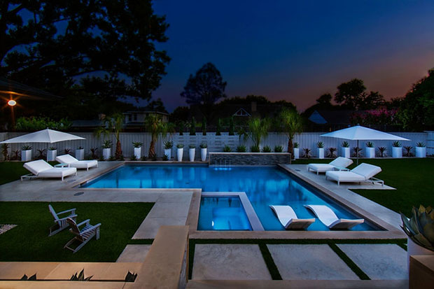 North Dallas Modern L-shaoe Pool