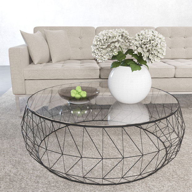 Malibu Modern Round Glass