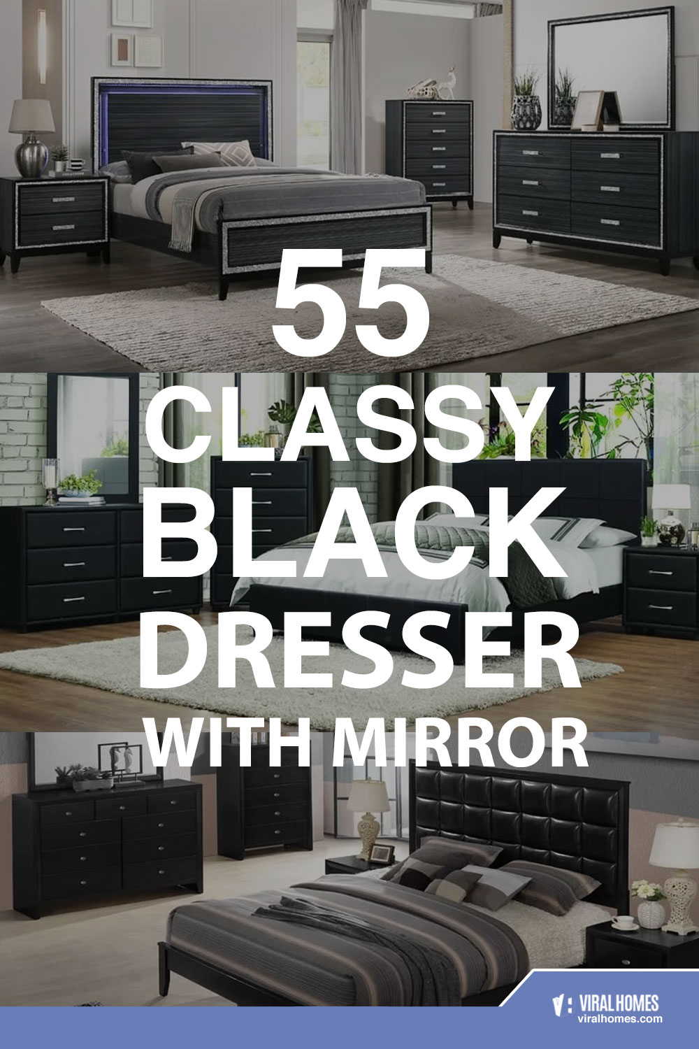 Classy Black Dresser with Mirror For the Elegant Homeowner