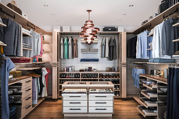 His and Her Walk-In Closet