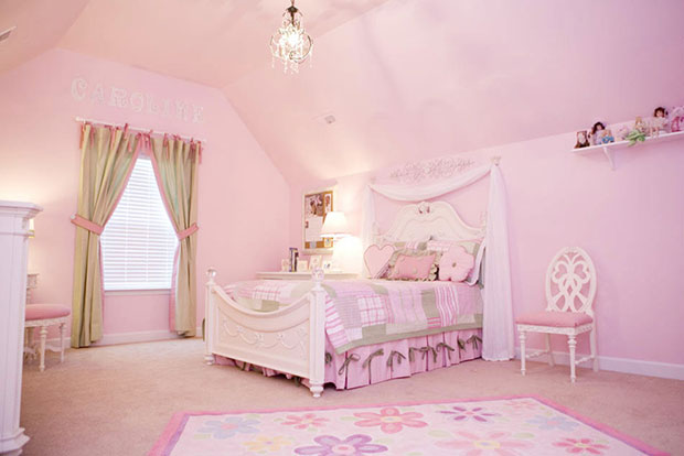 Pretty in Pink Little Girls Bedroom